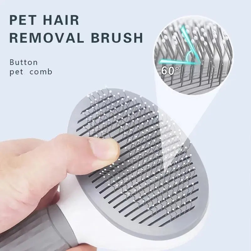 Quick-Clean Pet Grooming Brush