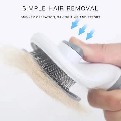 Quick-Clean Pet Grooming Brush