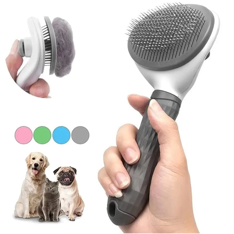 Quick-Clean Pet Grooming Brush