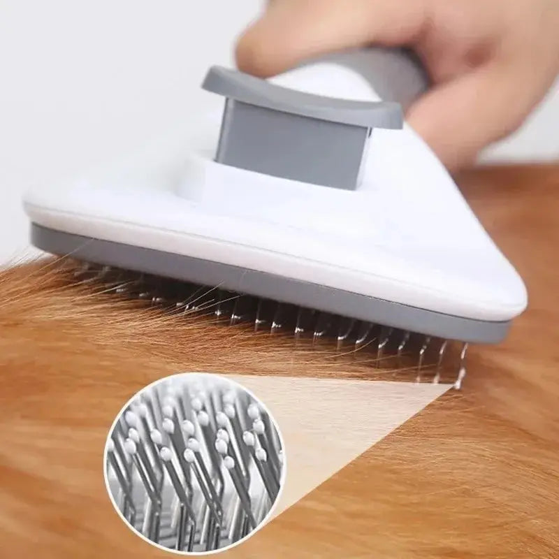 Quick-Clean Pet Grooming Brush